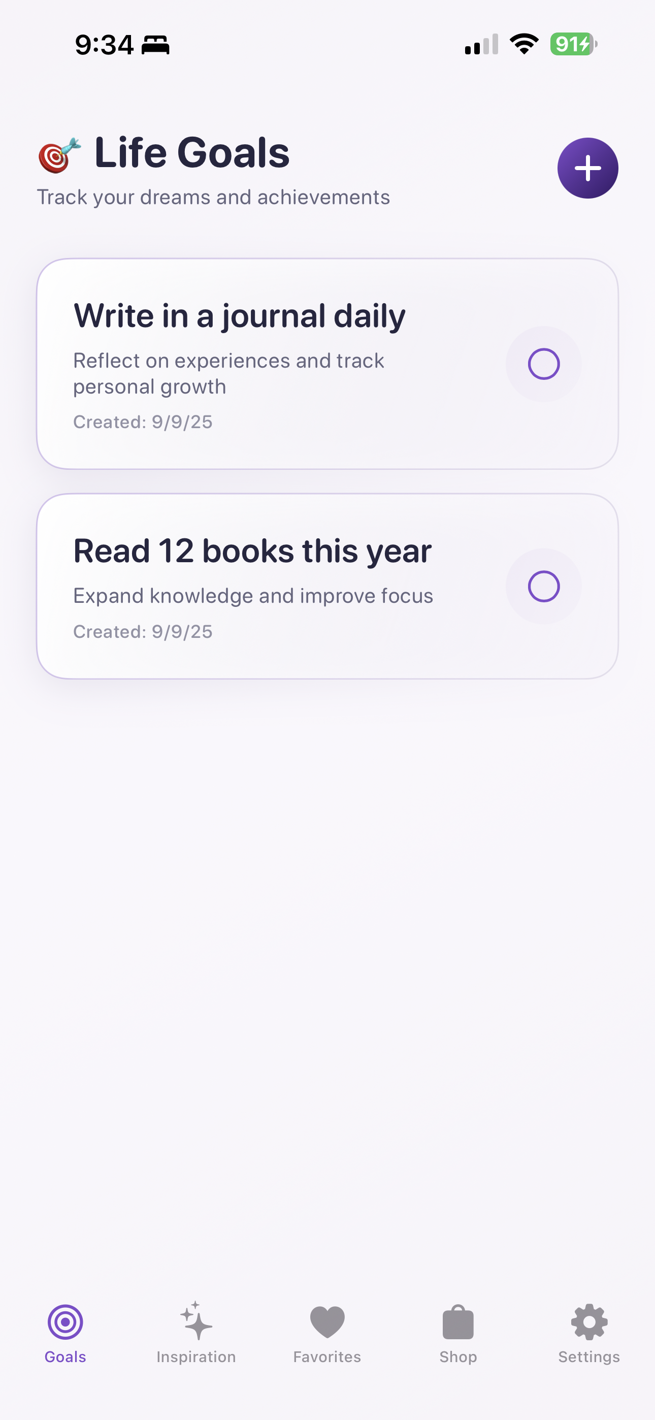 InspiroGoals App Preview